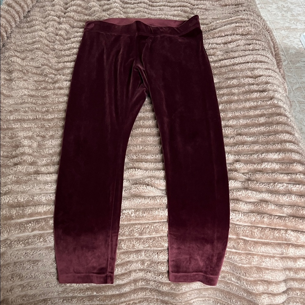 Old Navy Burgundy Velvet Leggings